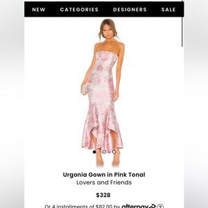 Revolve lovers and friends urgonia gown in pink floral